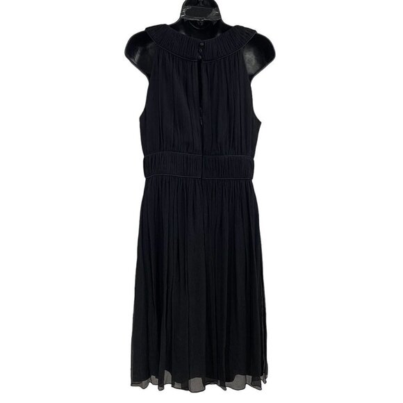 Maggy London Silk Sleeveless Sheath Beige Embroidery Elegant Dress Size 8 NWT - Picture 2 of 16